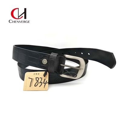 Antiwear Ladies Black Leather Belt , Multiscene Full Grain Cowhide Belt